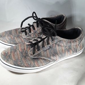 Vans Womens Classic Skate Shoes Brown Black Aztec TB4R Low Top Lace Up 7 M